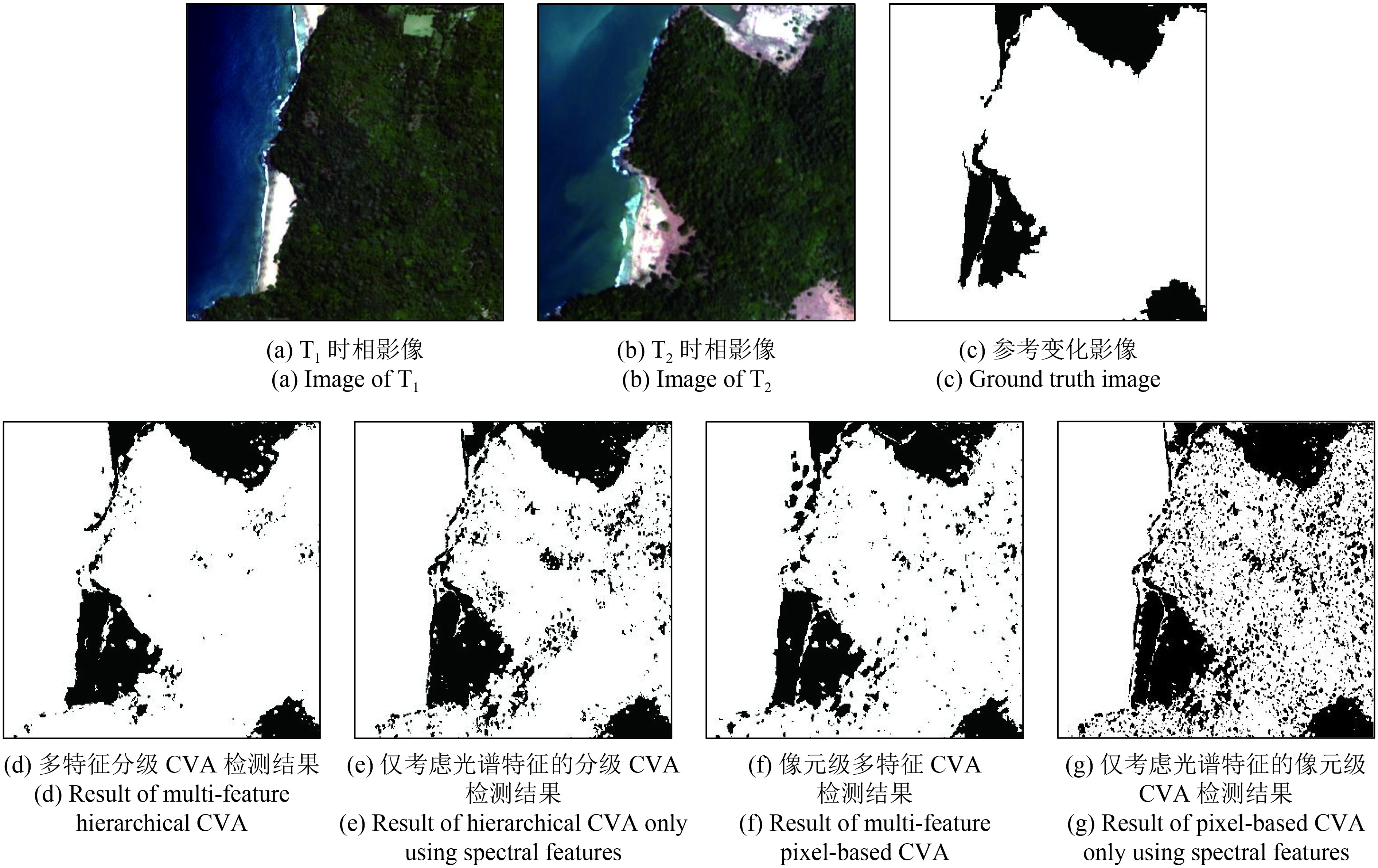 赵敏_图10   QuickBird数据子区域变化检测结果
